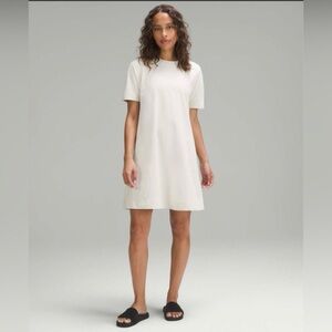NWT Lululemon Heavyweight Cotton T-Shirt Dress in Bone